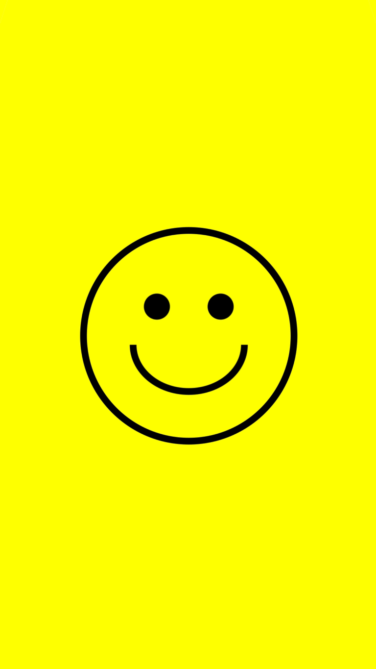 Smiley auf gelbem Grund